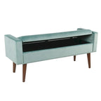 Banc de rangement en velours Carson Carrington Grimsey