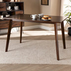 Britte Mid-Century Modern Transitional Rectangular Wood Dining Table