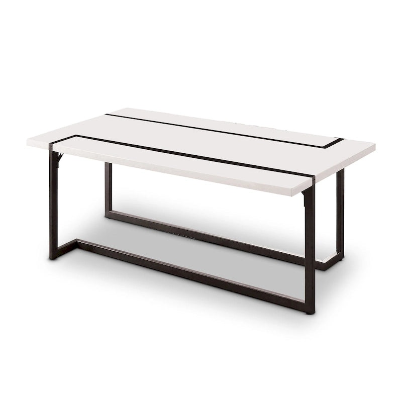 Table basse Tawl Contemporary blanche laquée de 47 pouces par Furniture of America