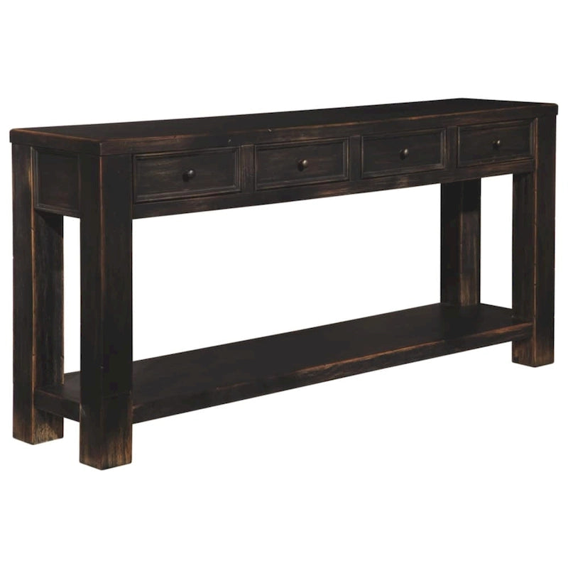 Signature Design by Ashley Gavelston Black Sofa Table