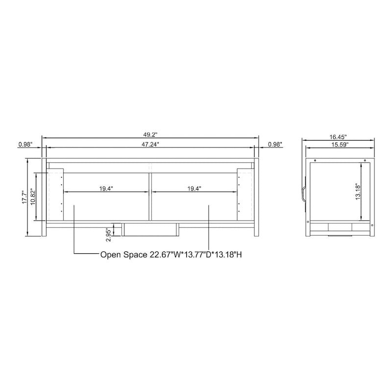 Banc de rangement DH BASIC en chêne industriel avec pieds en fer de 124 cm (49 pouces) par Denhour
