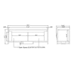 Banc de rangement DH BASIC en chêne industriel avec pieds en fer de 124 cm (49 pouces) par Denhour