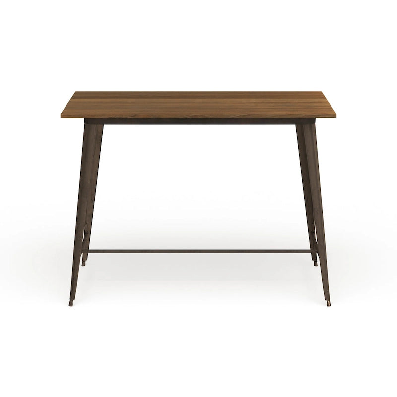 Table de salle à manger haute de comptoir Rish, marron industriel, de 54 pouces, de Furniture of America