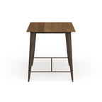 Table de salle à manger haute de comptoir Rish, marron industriel, de 54 pouces, de Furniture of America