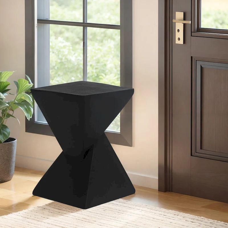 Table d'appoint moderne en béton Adeco pour intérieur et extérieur