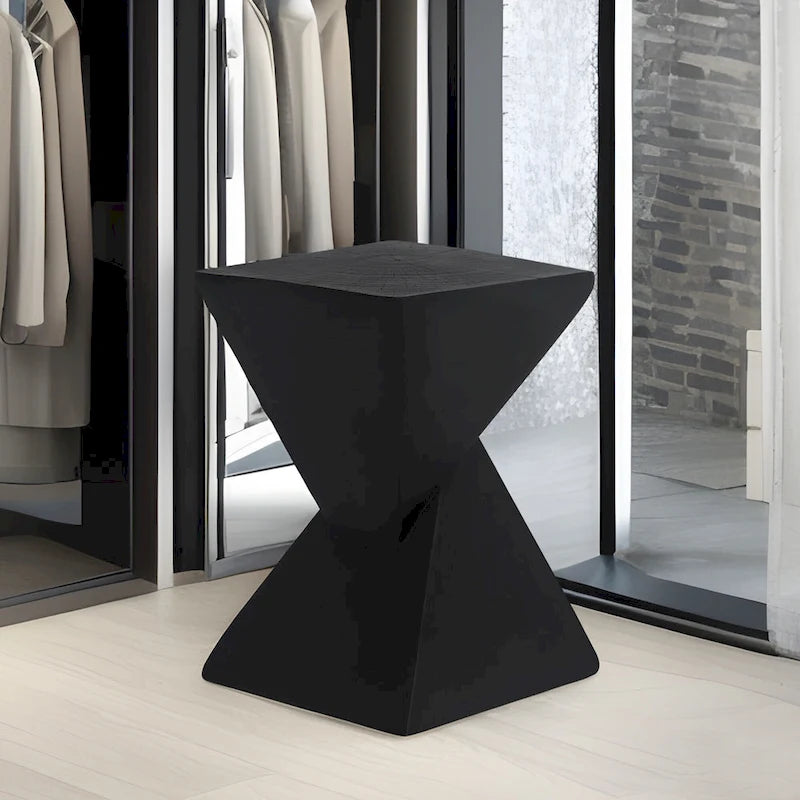 Table d'appoint moderne en béton Adeco pour intérieur et extérieur