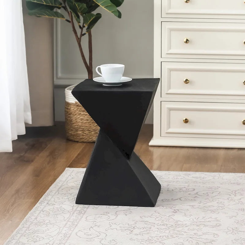 Table d'appoint moderne en béton Adeco pour intérieur et extérieur