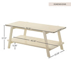 Table basse étagère en bois de style moderne du milieu du siècle Metz de Roundhill Furniture