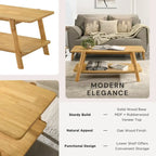 Table basse étagère en bois de style moderne du milieu du siècle Metz de Roundhill Furniture