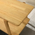 Table basse étagère en bois de style moderne du milieu du siècle Metz de Roundhill Furniture