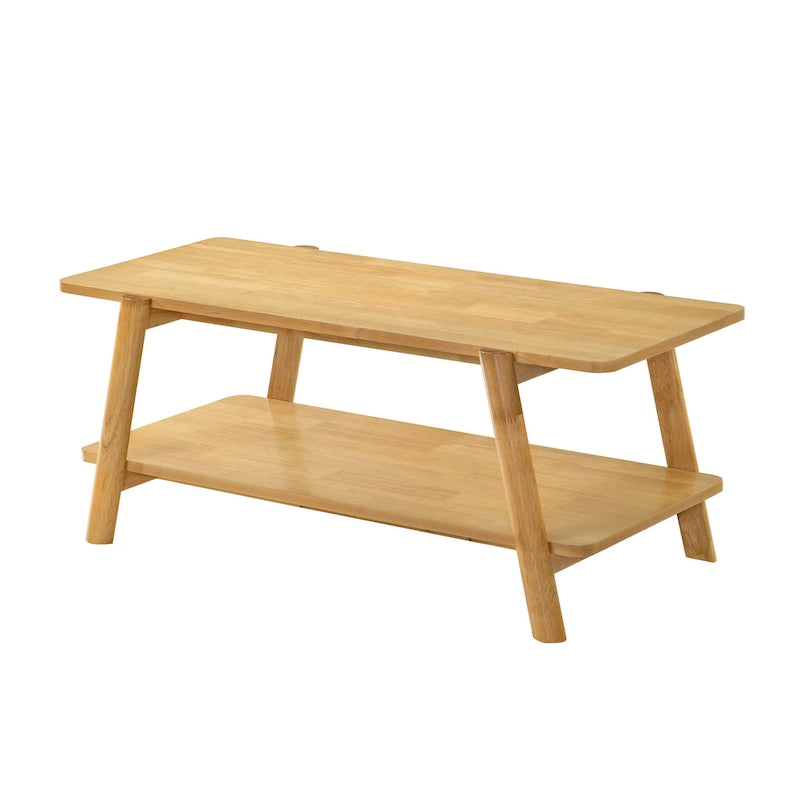 Table basse étagère en bois de style moderne du milieu du siècle Metz de Roundhill Furniture