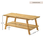 Table basse étagère en bois de style moderne du milieu du siècle Metz de Roundhill Furniture