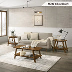 Table basse étagère en bois de style moderne du milieu du siècle Metz de Roundhill Furniture