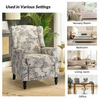 Ensemble de 2 fauteuils inclinables manuels Damaris de style moderne du milieu du siècle, avec dossier à oreilles, par HULALA HOME