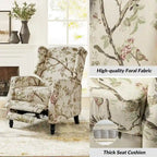 Ensemble de 2 fauteuils inclinables manuels Damaris de style moderne du milieu du siècle, avec dossier à oreilles, par HULALA HOME