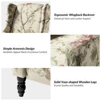 Ensemble de 2 fauteuils inclinables manuels Damaris de style moderne du milieu du siècle, avec dossier à oreilles, par HULALA HOME