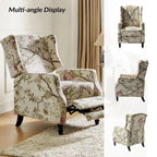 Ensemble de 2 fauteuils inclinables manuels Damaris de style moderne du milieu du siècle, avec dossier à oreilles, par HULALA HOME