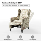 Ensemble de 2 fauteuils inclinables manuels Damaris de style moderne du milieu du siècle, avec dossier à oreilles, par HULALA HOME