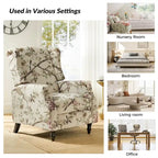 Ensemble de 2 fauteuils inclinables manuels Damaris de style moderne du milieu du siècle, avec dossier à oreilles, par HULALA HOME