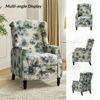 Ensemble de 2 fauteuils inclinables manuels Damaris de style moderne du milieu du siècle, avec dossier à oreilles, par HULALA HOME