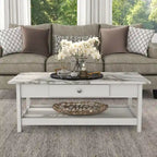 Ensemble de 3 tables basses et tables d'appoint ouvertes en bois d'hévéa DH BASIC Transitional avec tiroir, par Denhour