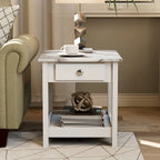 Ensemble de 3 tables basses et tables d'appoint ouvertes en bois d'hévéa DH BASIC Transitional avec tiroir, par Denhour