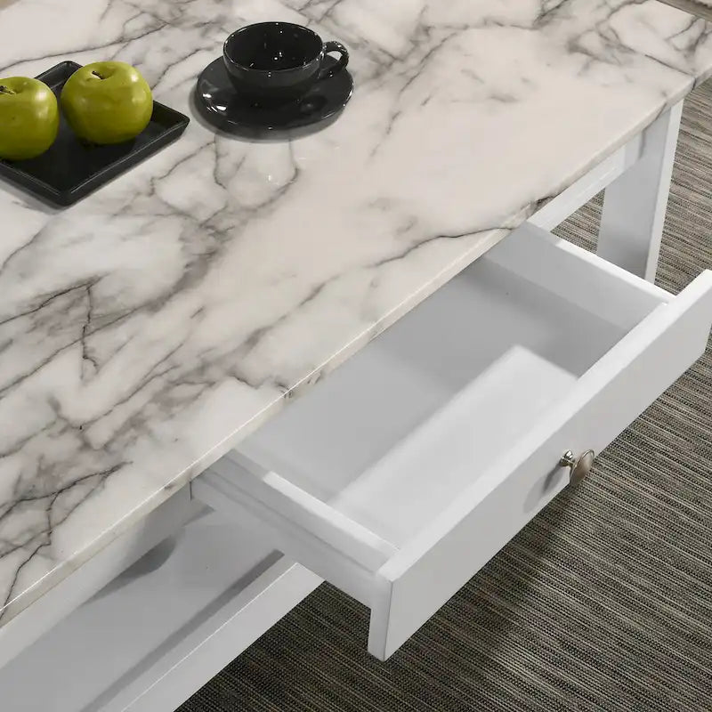 Ensemble de 3 tables basses et tables d'appoint ouvertes en bois d'hévéa DH BASIC Transitional avec tiroir, par Denhour