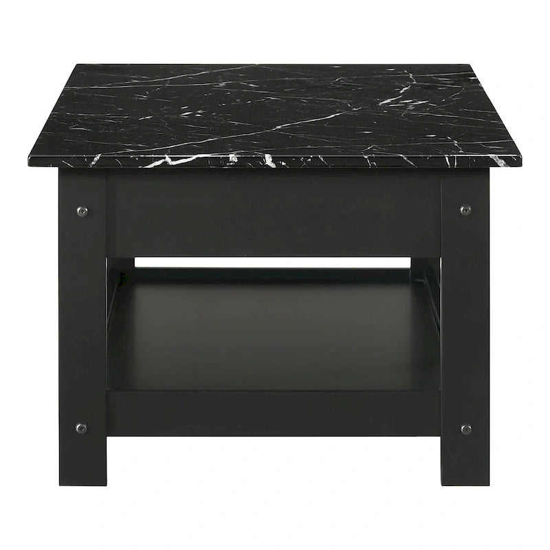 Ensemble de 3 tables basses et tables d'appoint ouvertes en bois d'hévéa DH BASIC Transitional avec tiroir, par Denhour