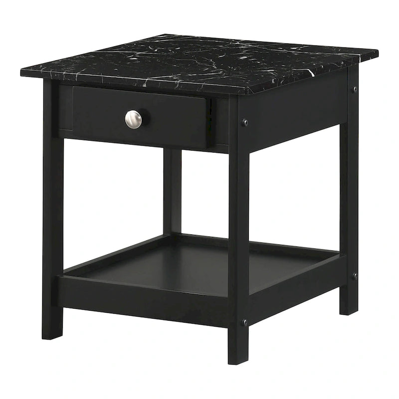 Ensemble de 3 tables basses et tables d'appoint ouvertes en bois d'hévéa DH BASIC Transitional avec tiroir, par Denhour