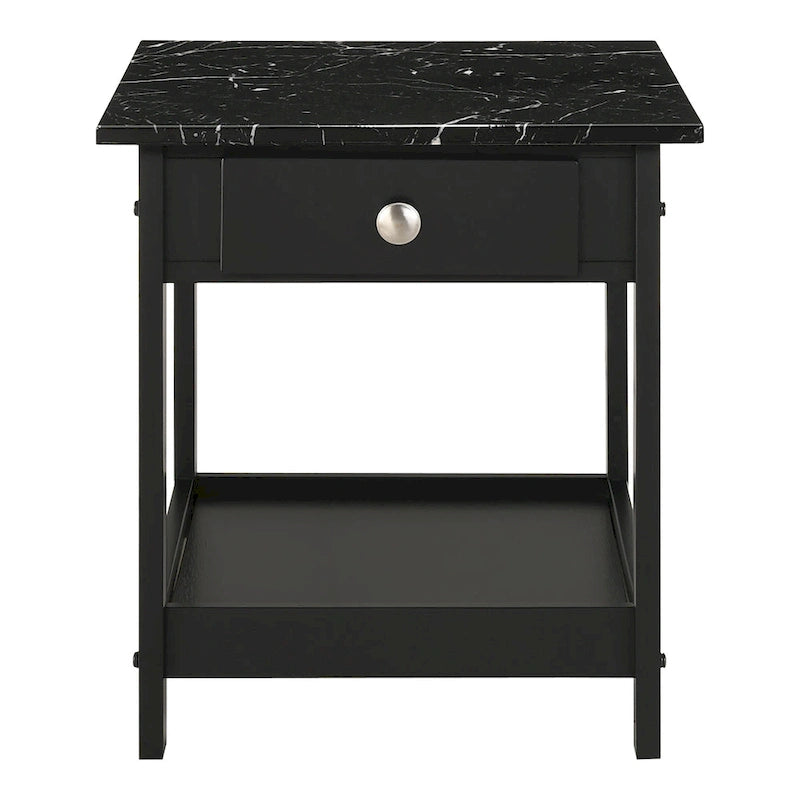 Ensemble de 3 tables basses et tables d'appoint ouvertes en bois d'hévéa DH BASIC Transitional avec tiroir, par Denhour