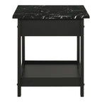 Ensemble de 3 tables basses et tables d'appoint ouvertes en bois d'hévéa DH BASIC Transitional avec tiroir, par Denhour