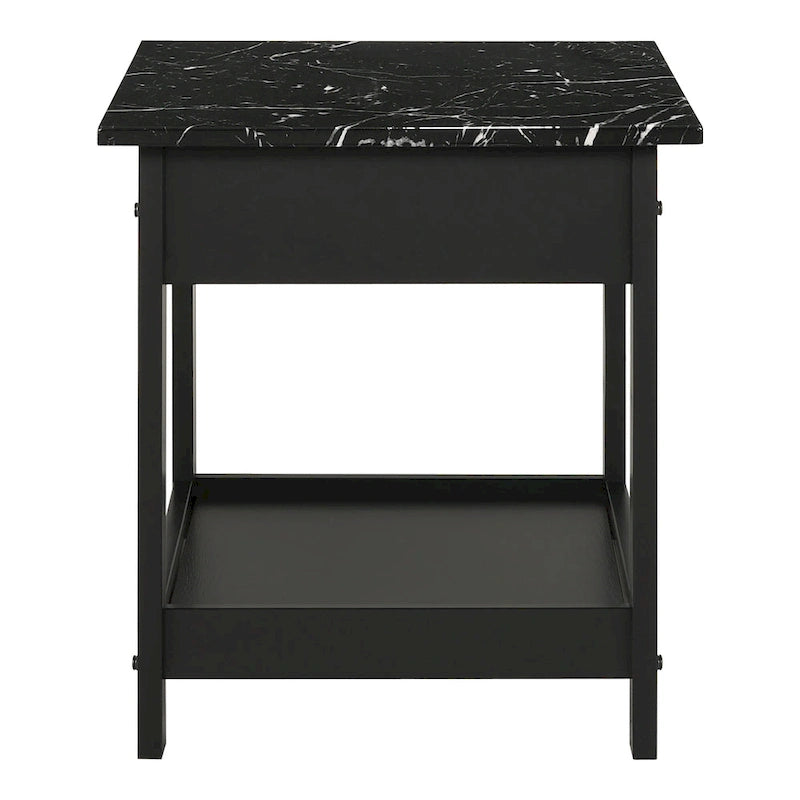 Ensemble de 3 tables basses et tables d'appoint ouvertes en bois d'hévéa DH BASIC Transitional avec tiroir, par Denhour