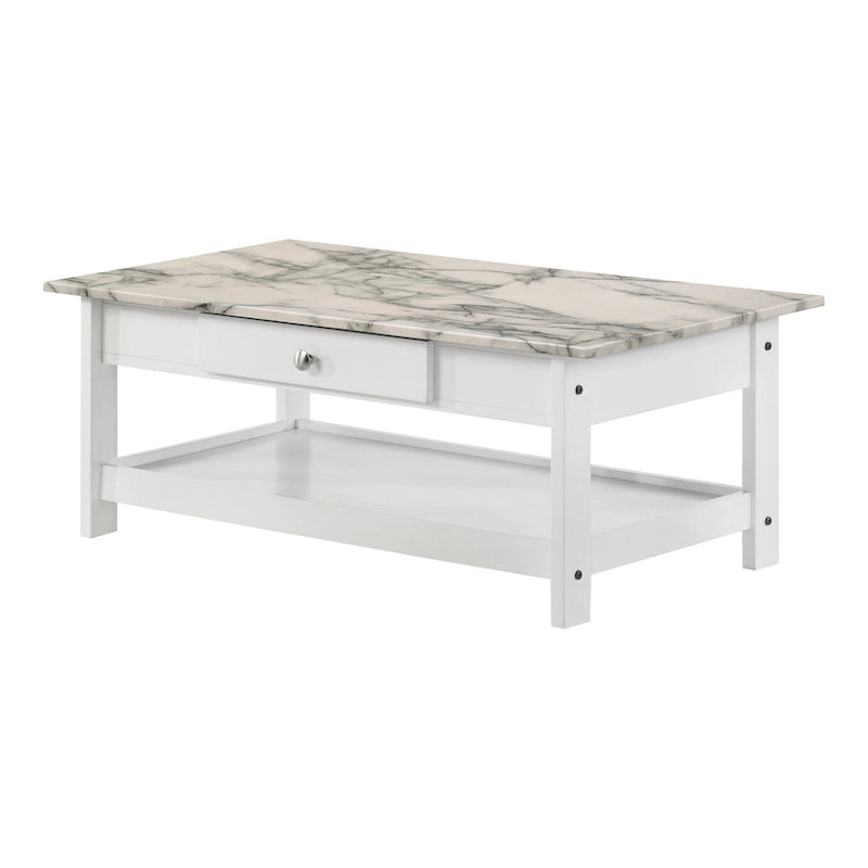 Ensemble de 3 tables basses et tables d'appoint ouvertes en bois d'hévéa DH BASIC Transitional avec tiroir, par Denhour