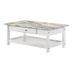 Ensemble de 3 tables basses et tables d'appoint ouvertes en bois d'hévéa DH BASIC Transitional avec tiroir, par Denhour