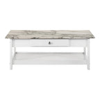 Ensemble de 3 tables basses et tables d'appoint ouvertes en bois d'hévéa DH BASIC Transitional avec tiroir, par Denhour