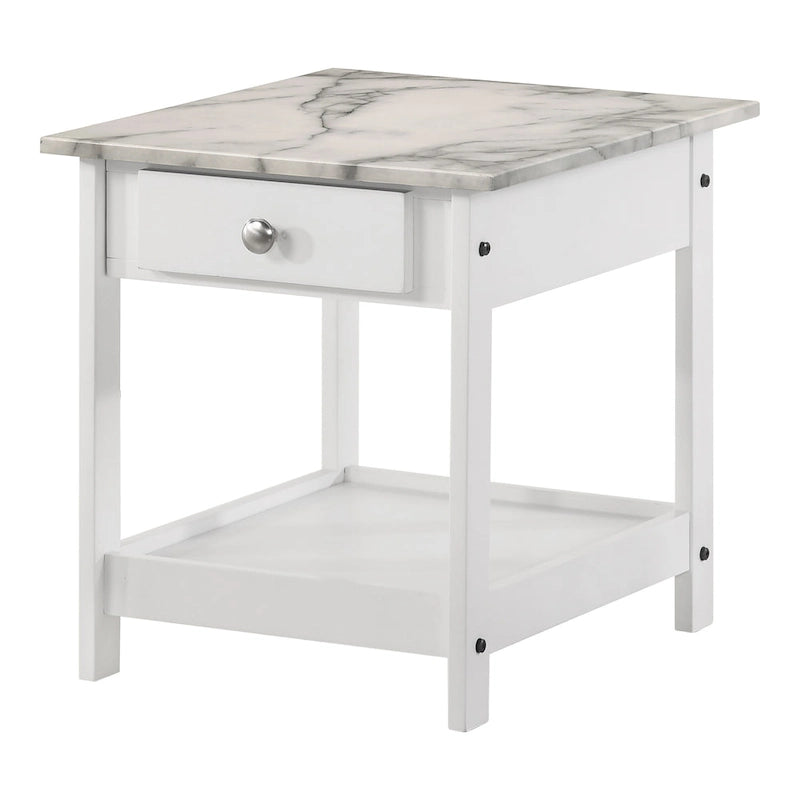 Ensemble de 3 tables basses et tables d'appoint ouvertes en bois d'hévéa DH BASIC Transitional avec tiroir, par Denhour