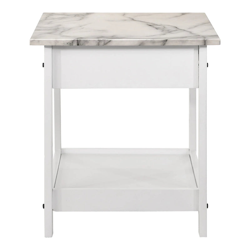 Ensemble de 3 tables basses et tables d'appoint ouvertes en bois d'hévéa DH BASIC Transitional avec tiroir, par Denhour