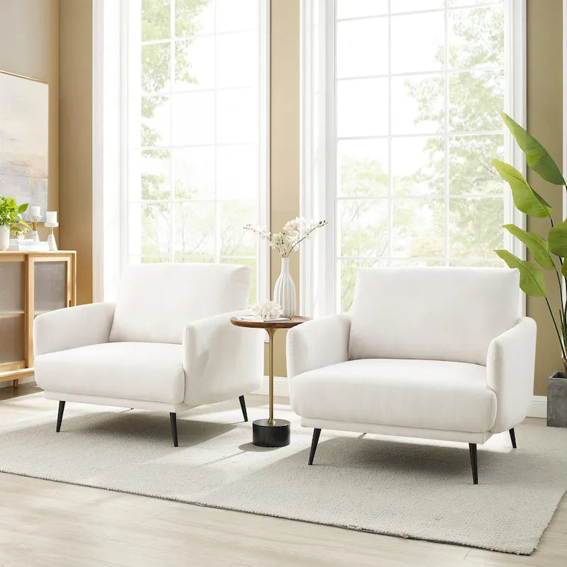 Fauteuil Karaka surdimensionné 37,5W, canapé de loisirs, fauteuil d'appoint (ensemble de 2)