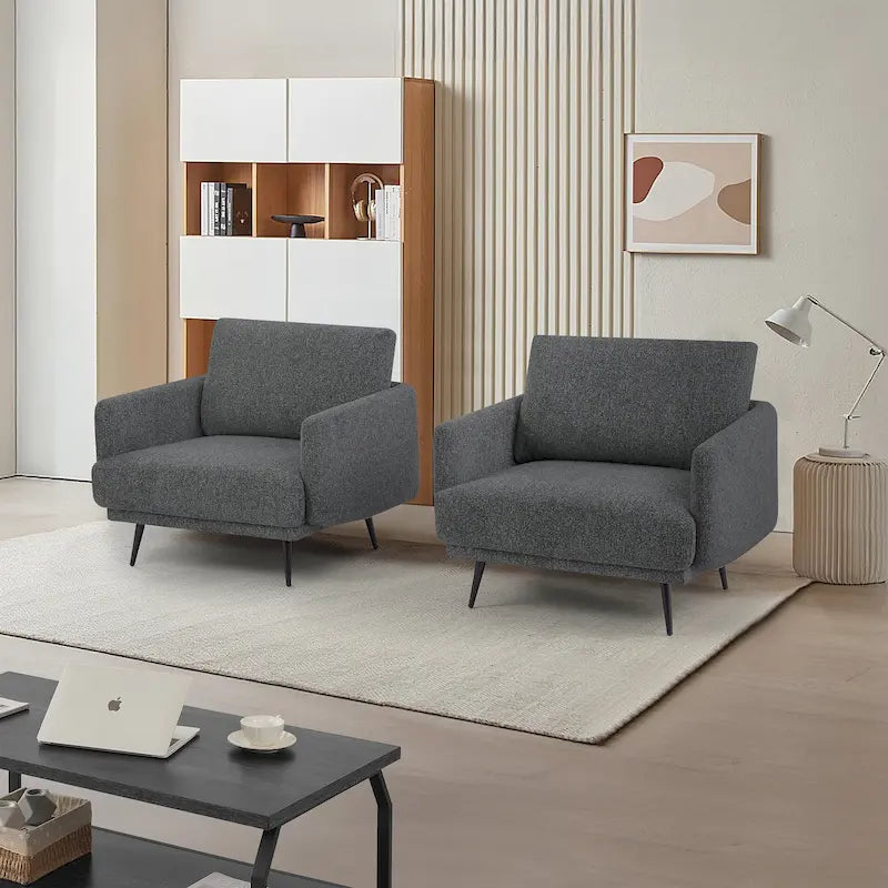 Fauteuil Karaka surdimensionné 37,5W, canapé de loisirs, fauteuil d'appoint (ensemble de 2)