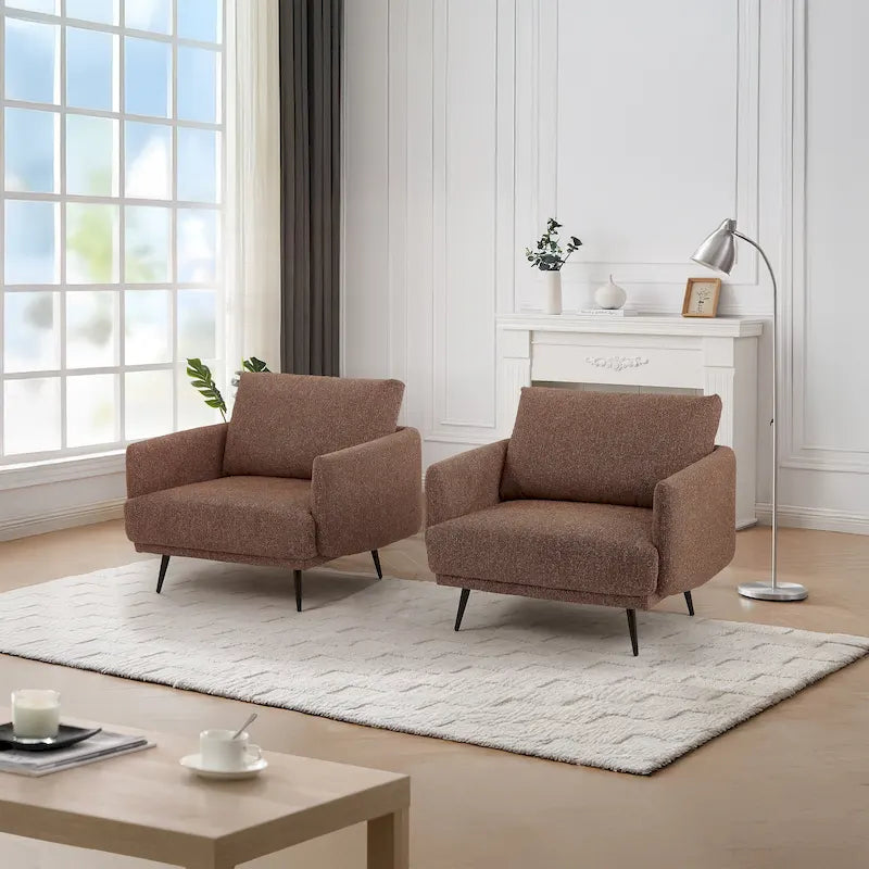 Fauteuil Karaka surdimensionné 37,5W, canapé de loisirs, fauteuil d'appoint (ensemble de 2)