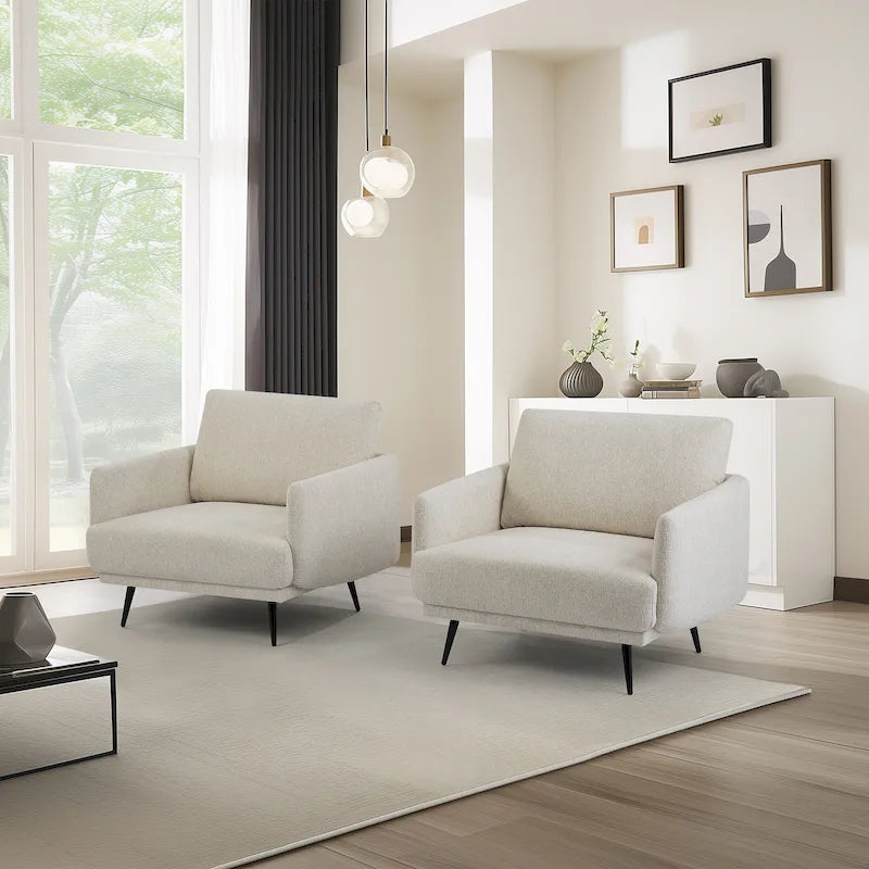 Fauteuil Karaka surdimensionné 37,5W, canapé de loisirs, fauteuil d'appoint (ensemble de 2)