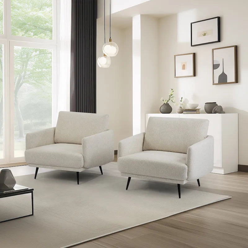 Fauteuil Karaka surdimensionné 37,5W, canapé de loisirs, fauteuil d'appoint (ensemble de 2)