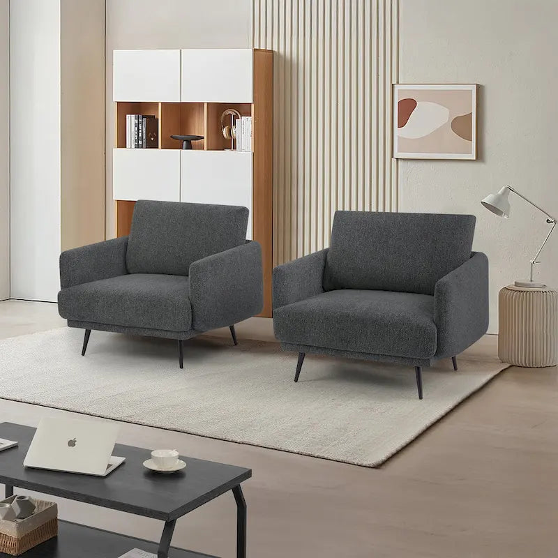 Fauteuil Karaka surdimensionné 37,5W, canapé de loisirs, fauteuil d'appoint (ensemble de 2)