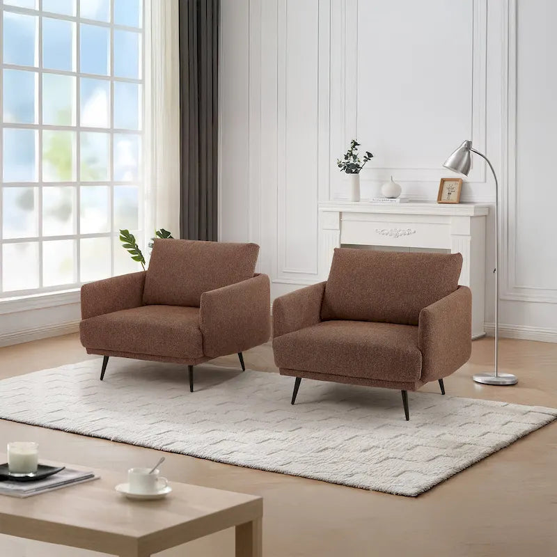 Fauteuil Karaka surdimensionné 37,5W, canapé de loisirs, fauteuil d'appoint (ensemble de 2)