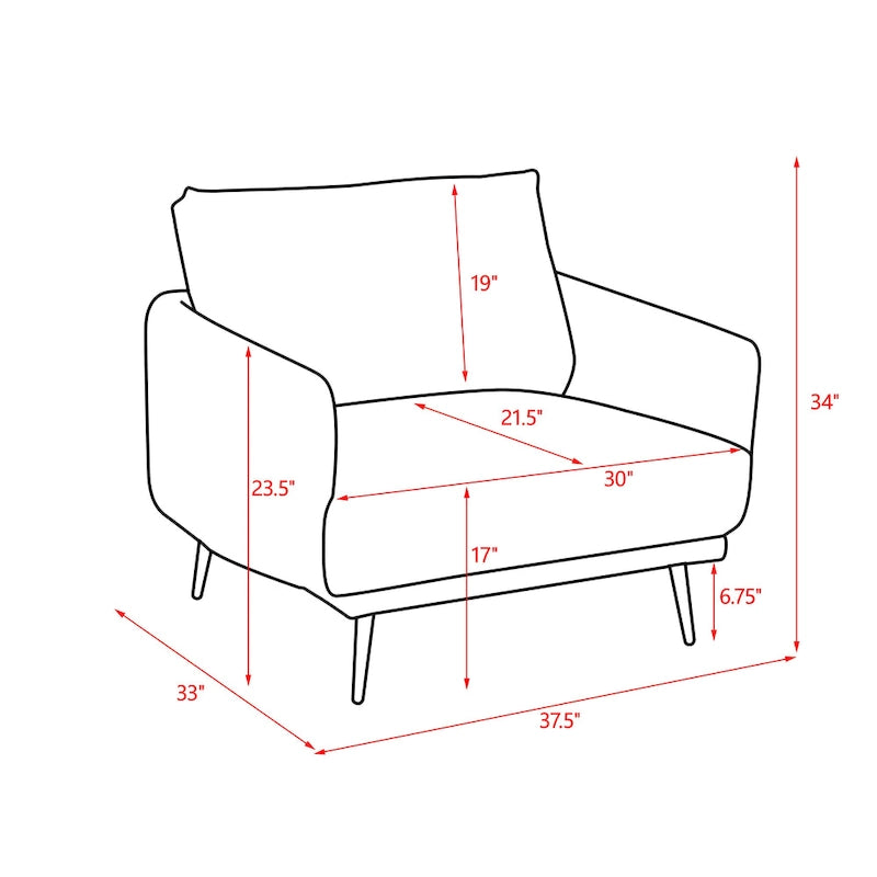 Fauteuil Karaka surdimensionné 37,5W, canapé de loisirs, fauteuil d'appoint (ensemble de 2)