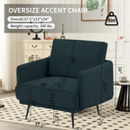 Fauteuil Karaka surdimensionné 37,5W, canapé de loisirs, fauteuil d'appoint (ensemble de 2)