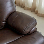 Fauteuil inclinable électrique en cuir pleine fleur, appui-tête réglable, repose-pieds extensible, position zéro gravité