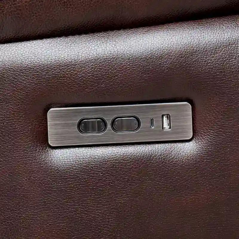 Fauteuil inclinable électrique en cuir pleine fleur, appui-tête réglable, repose-pieds extensible, position zéro gravité