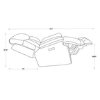 Fauteuil inclinable électrique en cuir pleine fleur, appui-tête réglable, repose-pieds extensible, position zéro gravité