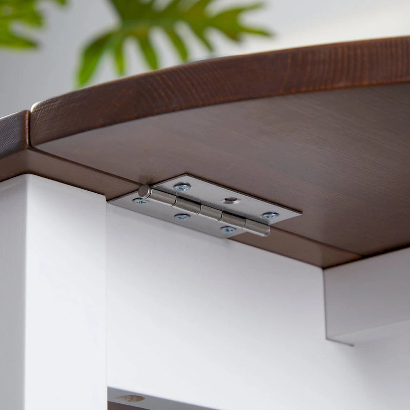 Table de cuisine HOMCOM 55 en bois massif, table à abattants pour petits espaces, table à manger pliante